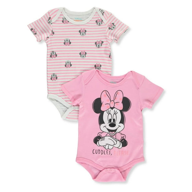 Disney MINNIE MOUSE Girl's 2-Pack Bodysuits